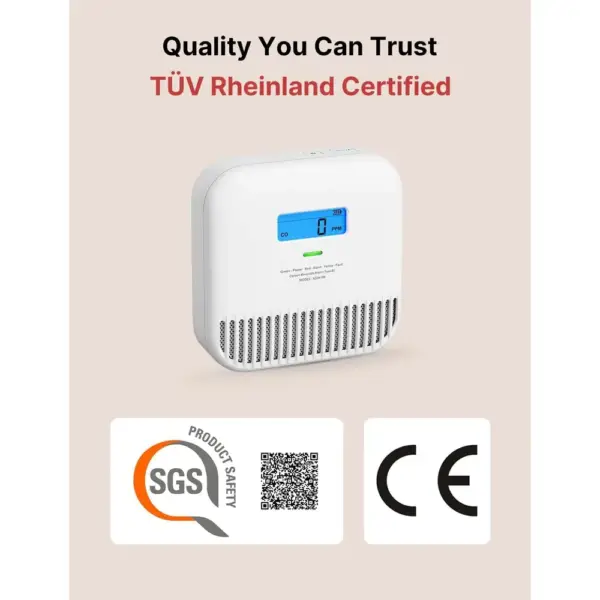 X-Sense XC0K-SN - CO alarm with 10-year sealed battery, single unit — 3 X-Sense XC0K-SN - CO alarm with 10-year sealed battery, single unit — 3