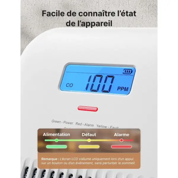 X-Sense XC0K-SN - Détecteur de monoxyde de carbone, batterie scellée 10 ans — 5 X-Sense XC0K-SN - Détecteur de monoxyde de carbone, batterie scellée 10 ans — 5