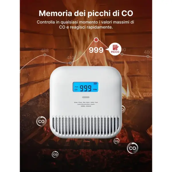 X-Sense XC0K-SN - Rilevatore di monossido di carbonio portatile, batteria 10 anni — 4 X-Sense XC0K-SN - Rilevatore di monossido di carbonio portatile, batteria 10 anni — 4