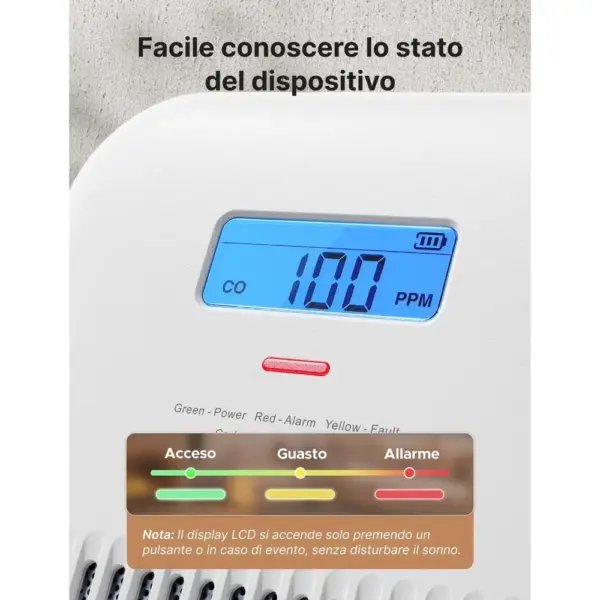 X-Sense XC0K-SN - Rilevatore di monossido di carbonio portatile, batteria 10 anni — 5 X-Sense XC0K-SN - Rilevatore di monossido di carbonio portatile, batteria 10 anni — 5