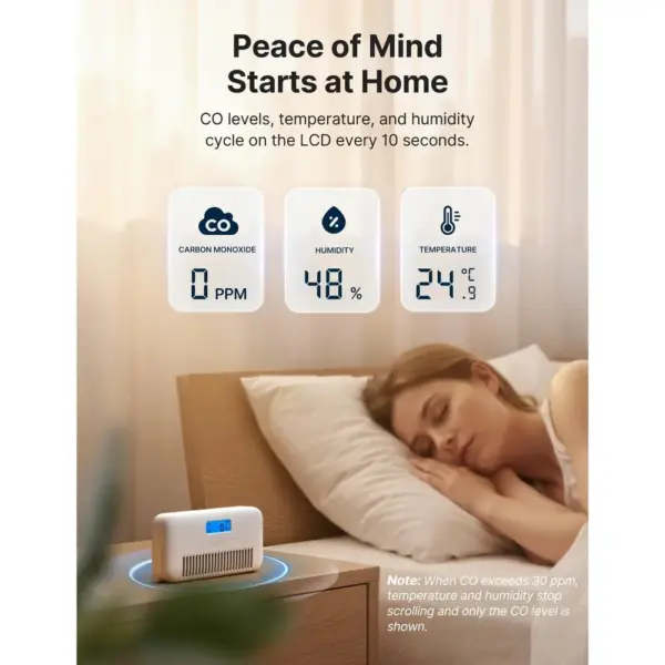 X-Sense XC0M-iR - Wi-Fi CO alarm with voice alerts, temperature and humidity — 2 X-Sense XC0M-iR - Wi-Fi CO alarm with voice alerts, temperature and humidity — 2