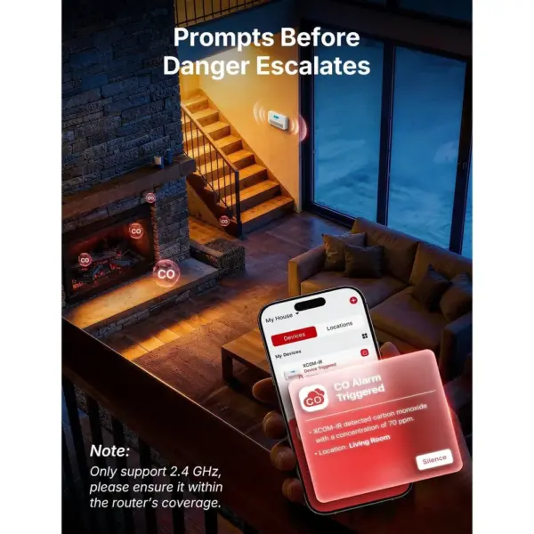 X-Sense XC0M-iR - Wi-Fi CO alarm with voice alerts, temperature and humidity — 4 X-Sense XC0M-iR - Wi-Fi CO alarm with voice alerts, temperature and humidity — 4
