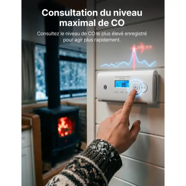 X-Sense XC0N-SR - Détecteur de monoxyde de carbone portable pour la vie nomade — 5 X-Sense XC0N-SR - Détecteur de monoxyde de carbone portable pour la vie nomade — 5