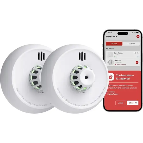 X-Sense XH02-M - Detector de calor compatible con estación base, pack de 2 — 1 X-Sense XH02-M - Detector de calor compatible con estación base, pack de 2 — 1