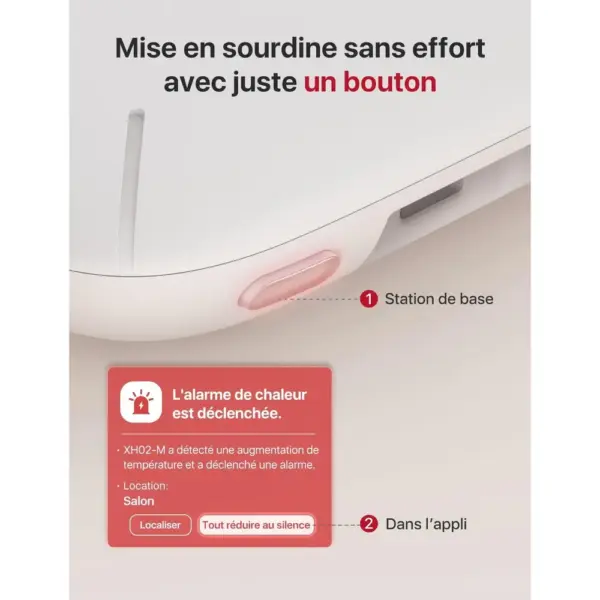 X-Sense XH02-M - Détecteur de chaleur connecté pour base SBS50 — 4 X-Sense XH02-M - Détecteur de chaleur connecté pour base SBS50 — 4