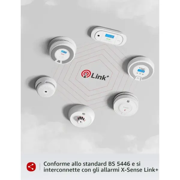 X-Sense XH02-M - Rilevatore di calore interconnesso per base SBS50 — 4 X-Sense XH02-M - Rilevatore di calore interconnesso per base SBS50 — 4