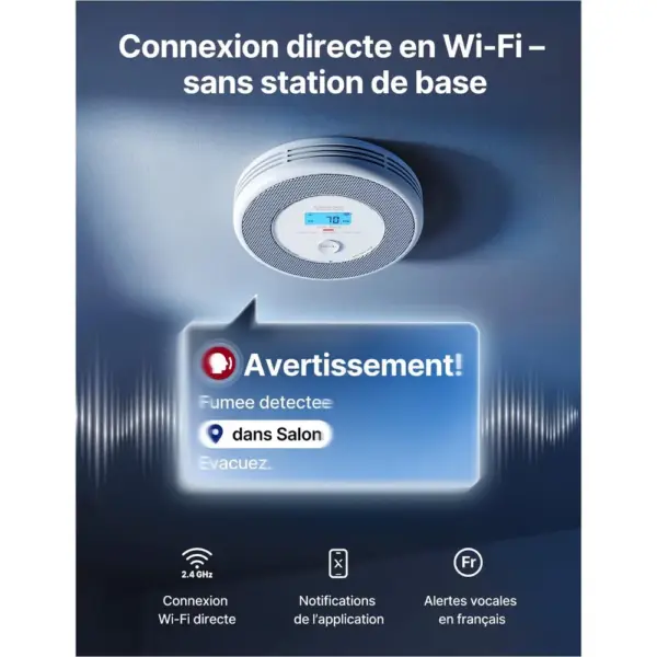 X-Sense XP0A-iR - Détecteur de fumée et de CO Wi-Fi à voix française — 3 X-Sense XP0A-iR - Détecteur de fumée et de CO Wi-Fi à voix française — 3