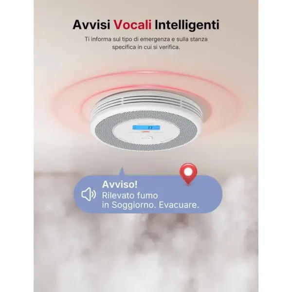 X-Sense XP0A-iR - Rilevatore di fumo e CO Wi-Fi con avvisi vocali in italiano — 2 X-Sense XP0A-iR - Rilevatore di fumo e CO Wi-Fi con avvisi vocali in italiano — 2