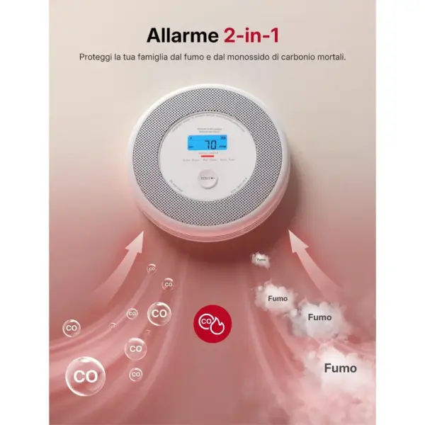 X-Sense XP0A-iR - Rilevatore di fumo e CO Wi-Fi con avvisi vocali in italiano — 3 X-Sense XP0A-iR - Rilevatore di fumo e CO Wi-Fi con avvisi vocali in italiano — 3