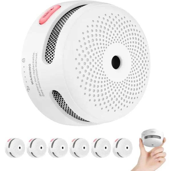 X-Sense XS01 - Mini-Rauchmelder mit 10-Jahres-Batterie, 6er-Set — 1 X-Sense XS01 - Mini-Rauchmelder mit 10-Jahres-Batterie, 6er-Set — 1