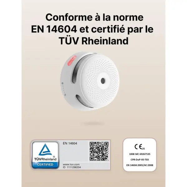 X-Sense XS01 - Mini détecteur de fumée autonome, pile 10 ans — 2 X-Sense XS01 - Mini détecteur de fumée autonome, pile 10 ans — 2
