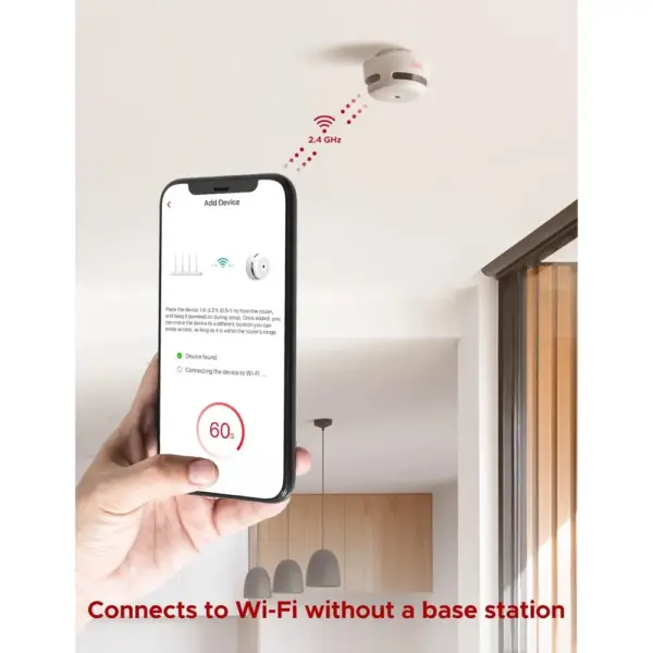 X-Sense XS01-WX - Mini Wi-Fi smoke alarm with app alerts, single unit — 4 X-Sense XS01-WX - Mini Wi-Fi smoke alarm with app alerts, single unit — 4