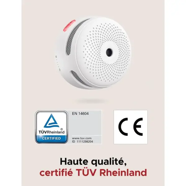 X-Sense XS01-WX - Détecteur de fumée Wi-Fi compact, lot de 3 — 3 X-Sense XS01-WX - Détecteur de fumée Wi-Fi compact, lot de 3 — 3