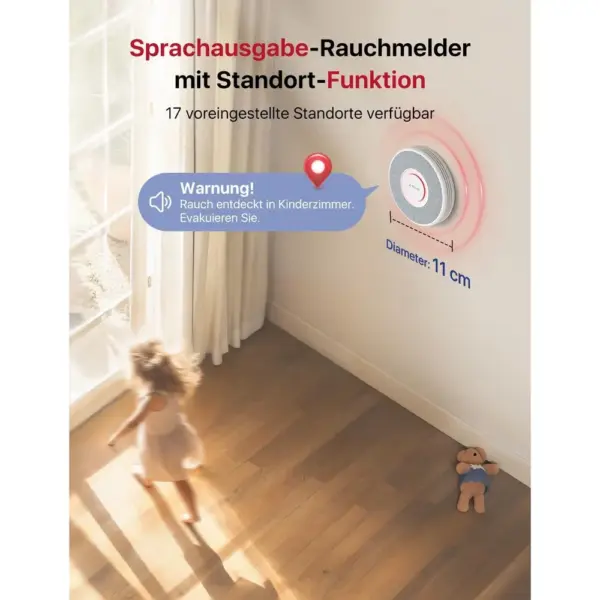 X-Sense XS0B-MR61 - 6 Rauchmelder mit deutscher Sprachausgabe und Basisstation — 3 X-Sense XS0B-MR61 - 6 Rauchmelder mit deutscher Sprachausgabe und Basisstation — 3
