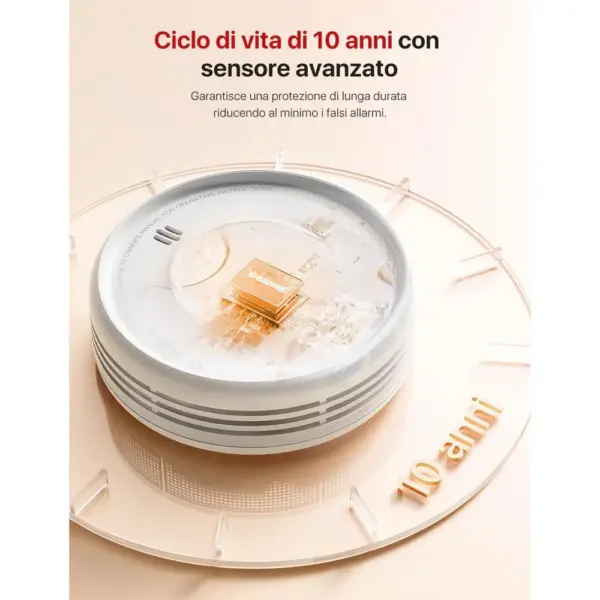 X-Sense XS0D-MR - Kit 6 rilevatori di fumo magnetici con base SBS50 — 4 X-Sense XS0D-MR - Kit 6 rilevatori di fumo magnetici con base SBS50 — 4