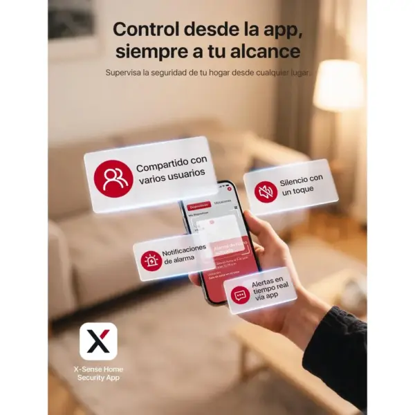 X-Sense XS0E-iR - Detector de humo Wi-Fi con modo nocturno — 3 X-Sense XS0E-iR - Detector de humo Wi-Fi con modo nocturno — 3