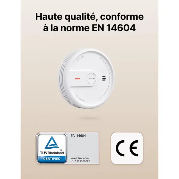 X-Sense XS0E-iR - Détecteur de fumée Wi-Fi avec mode nuit — 2 X-Sense XS0E-iR - Détecteur de fumée Wi-Fi avec mode nuit — 2