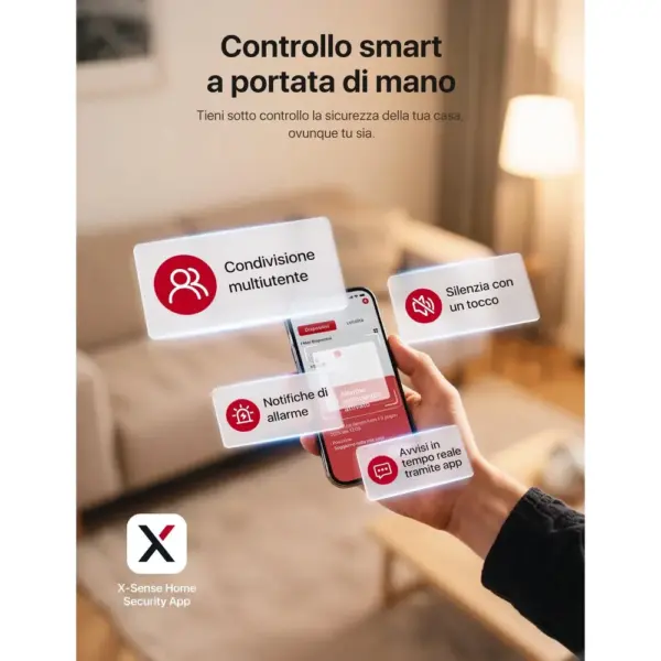 X-Sense XS0E-iR - Rilevatore di fumo Wi-Fi con modalità notturna — 3 X-Sense XS0E-iR - Rilevatore di fumo Wi-Fi con modalità notturna — 3
