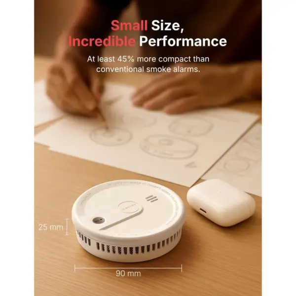 X-Sense XS0G-SN - Slim smoke alarm with magnetic mount, pack of 2 — 4 X-Sense XS0G-SN - Slim smoke alarm with magnetic mount, pack of 2 — 4