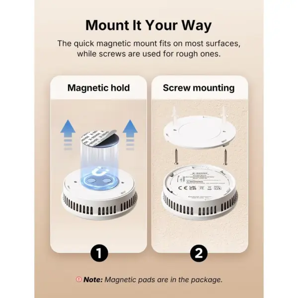 X-Sense XS0G-SN - Slim smoke alarm with magnetic mount, pack of 2 — 5 X-Sense XS0G-SN - Slim smoke alarm with magnetic mount, pack of 2 — 5