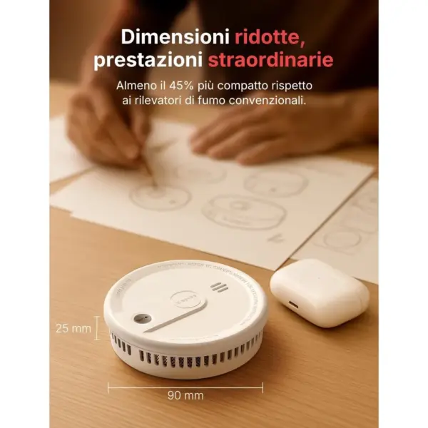 X-Sense XS0G-SN - Rilevatore di fumo sottile magnetico, batteria 10 anni — 3 X-Sense XS0G-SN - Rilevatore di fumo sottile magnetico, batteria 10 anni — 3