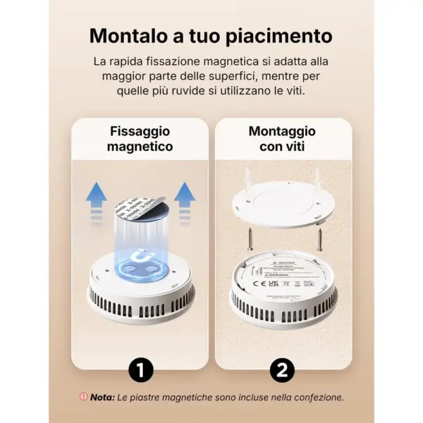 X-Sense XS0G-SN - Rilevatore di fumo sottile magnetico, batteria 10 anni — 4 X-Sense XS0G-SN - Rilevatore di fumo sottile magnetico, batteria 10 anni — 4